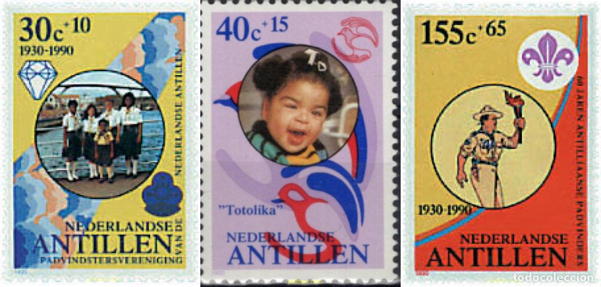 Sellos: 37905 MNH ANTILLAS HOLANDESAS 1990 A BENEFICIO DE LAS OBRAS SOCIALES Y CULTURALES