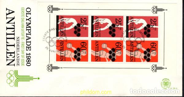 Sellos: 379926 MNH ANTILLAS HOLANDESAS 1980 22 JUEGOS OLIMPICOS VERANO MOSCU 1980