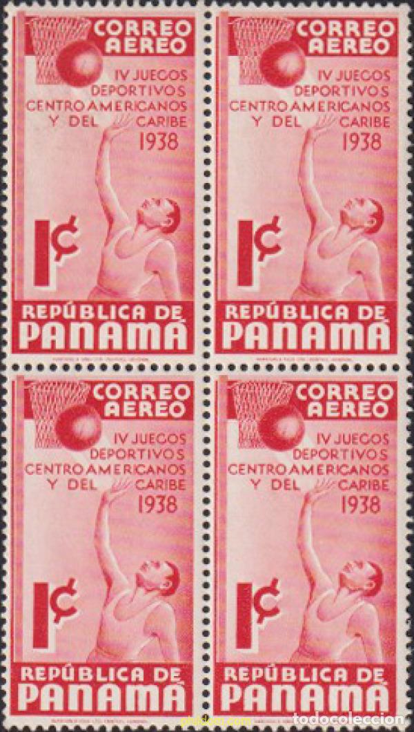 Sellos: 624999 MNH PANAMA 1938 4 JUEGOS DEPORTIVOS CENTROAMERICANOS Y DEL CARIBE