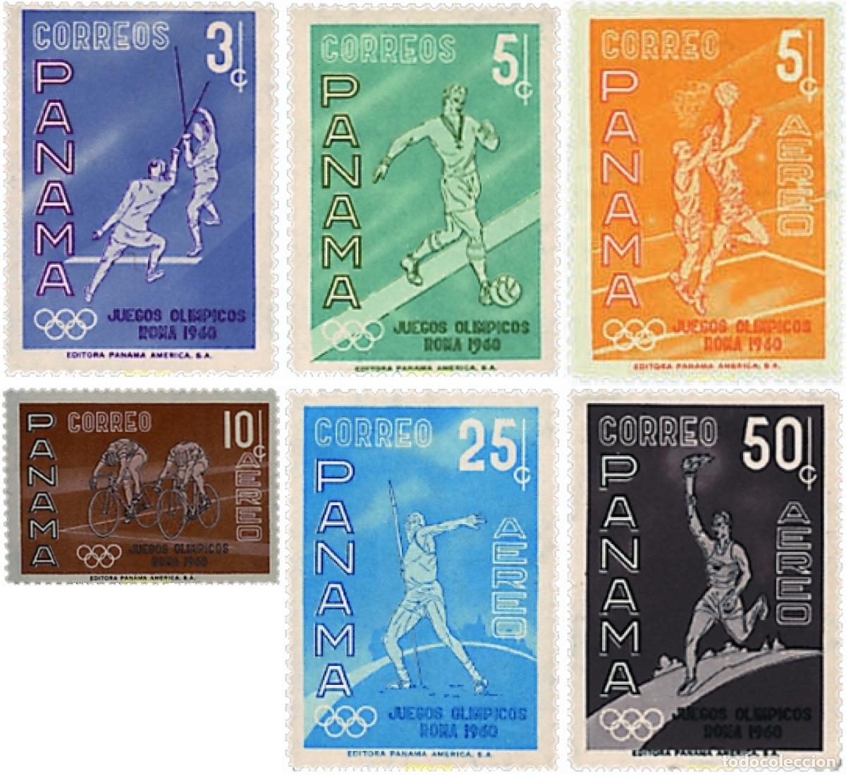 Sellos: 52145 MNH PANAMA 1960 17 JUEGOS OLIMPICOS VERANO ROMA 1960