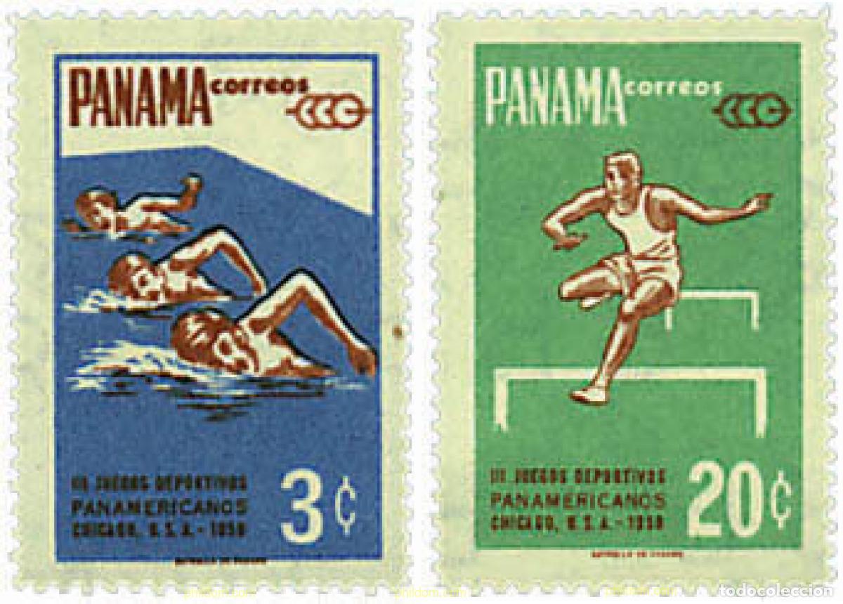 Sellos: 624983 MNH PANAMA 1959 3 JUEGOS DEPORTIVOS PANAMERICANOS EN CHICAGO