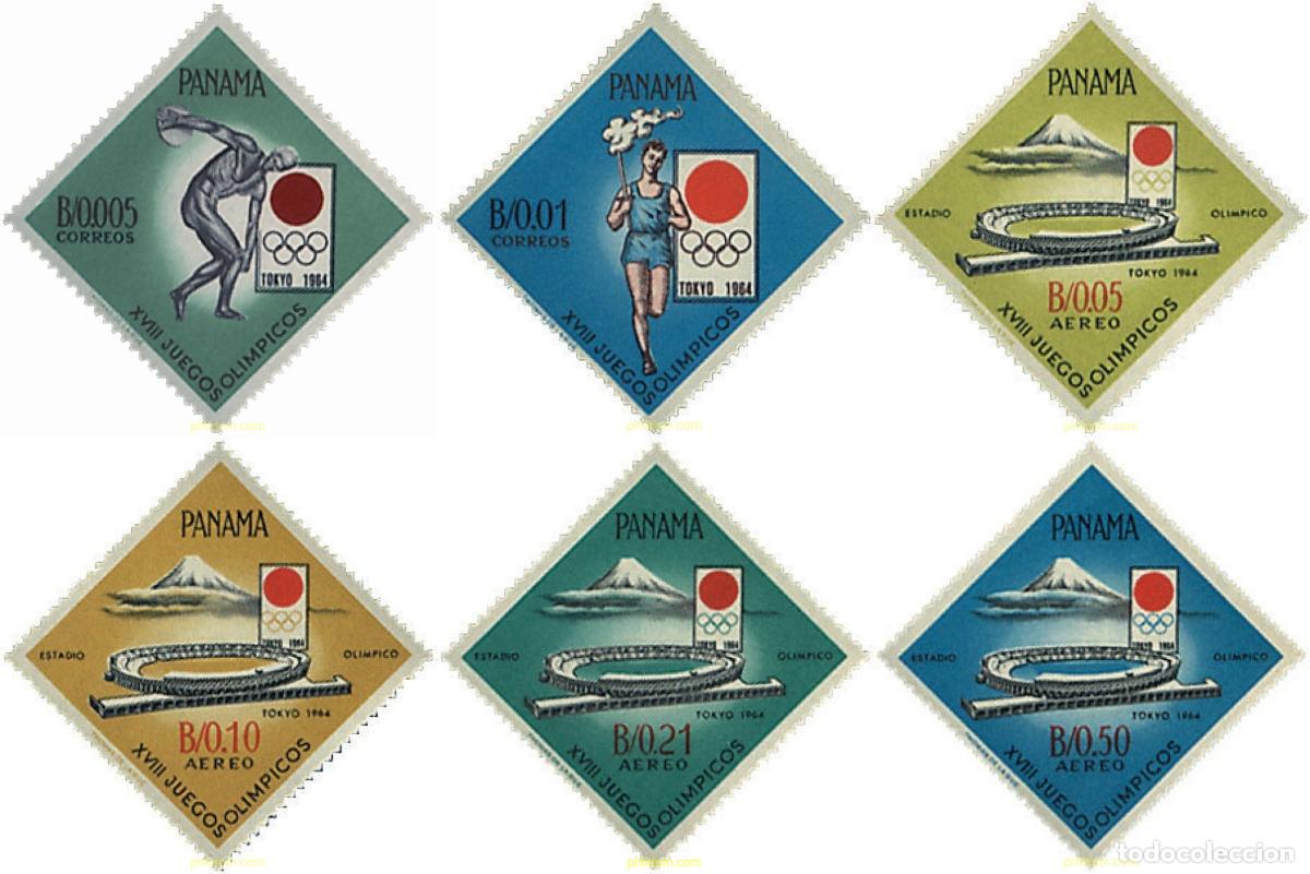 Sellos: 68059 MNH PANAMA 1964 18 JUEGOS OLIMPICOS VERANO TOKIO 1964