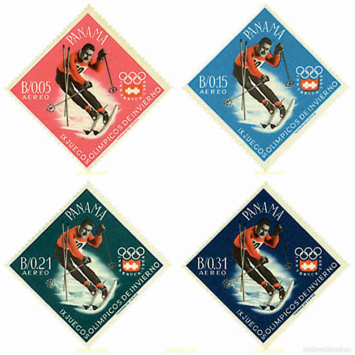 Sellos: 350131 MNH PANAMA 1963 9 JUEGOS OLIMPICOS DE INVIERNO. INNSBRUCK 1964
