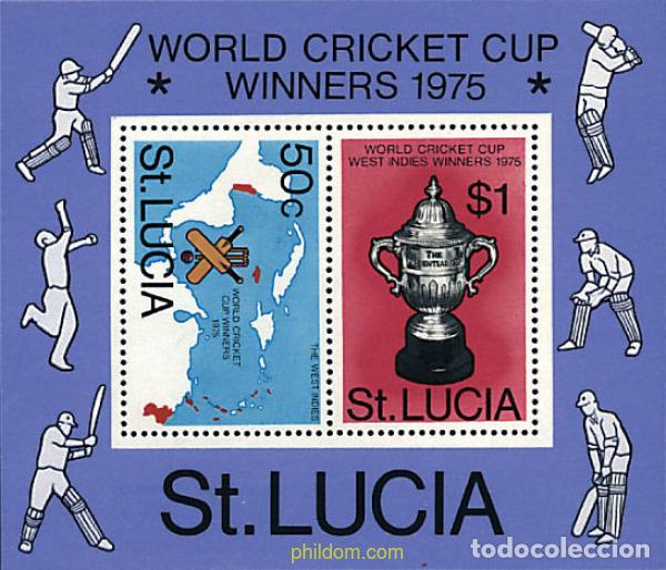 Francobolli: 54307 MNH SANTA LUCIA 1976 COPA DEL MUNDO DE CRICKET