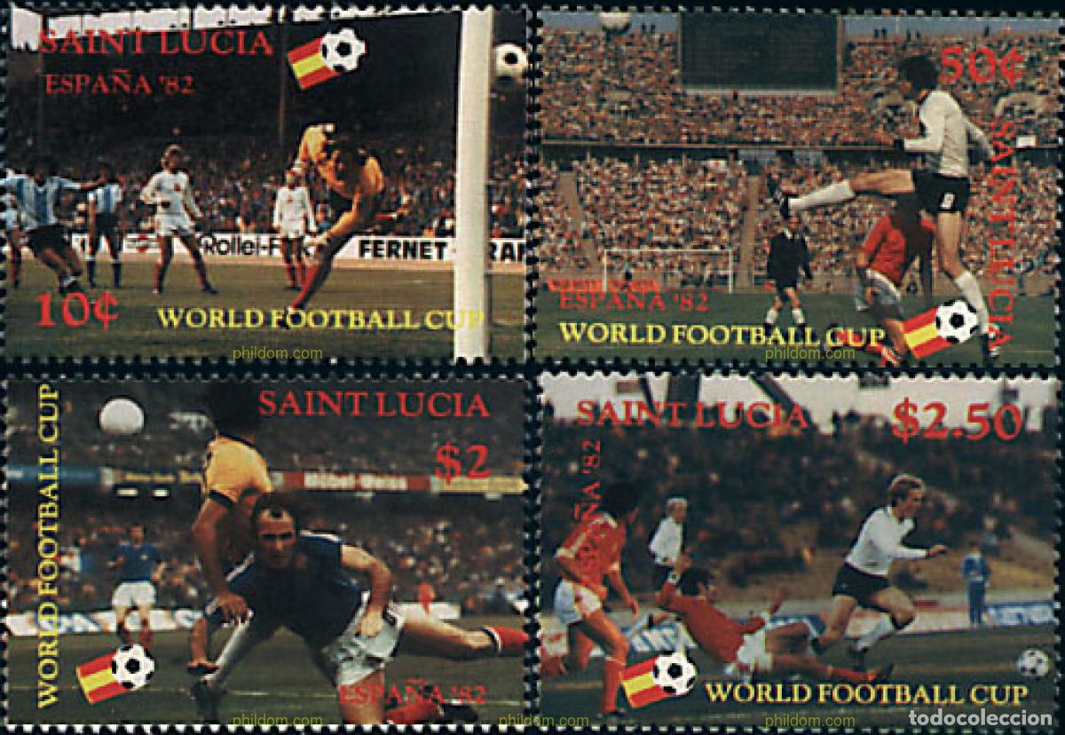 Selos: 27020 MNH SANTA LUCIA 1982 COPA DEL MUNDO DE FUTBOL. ESPA&Ntilde;A-82