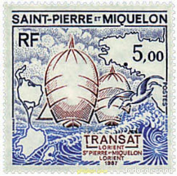 Selos: 27022 MNH SAN PEDRO Y MIQUELON 1987 REGATA TRANSATLANTICA LORIENT-SAN PEDRO Y MIQUELON-LORIENT.