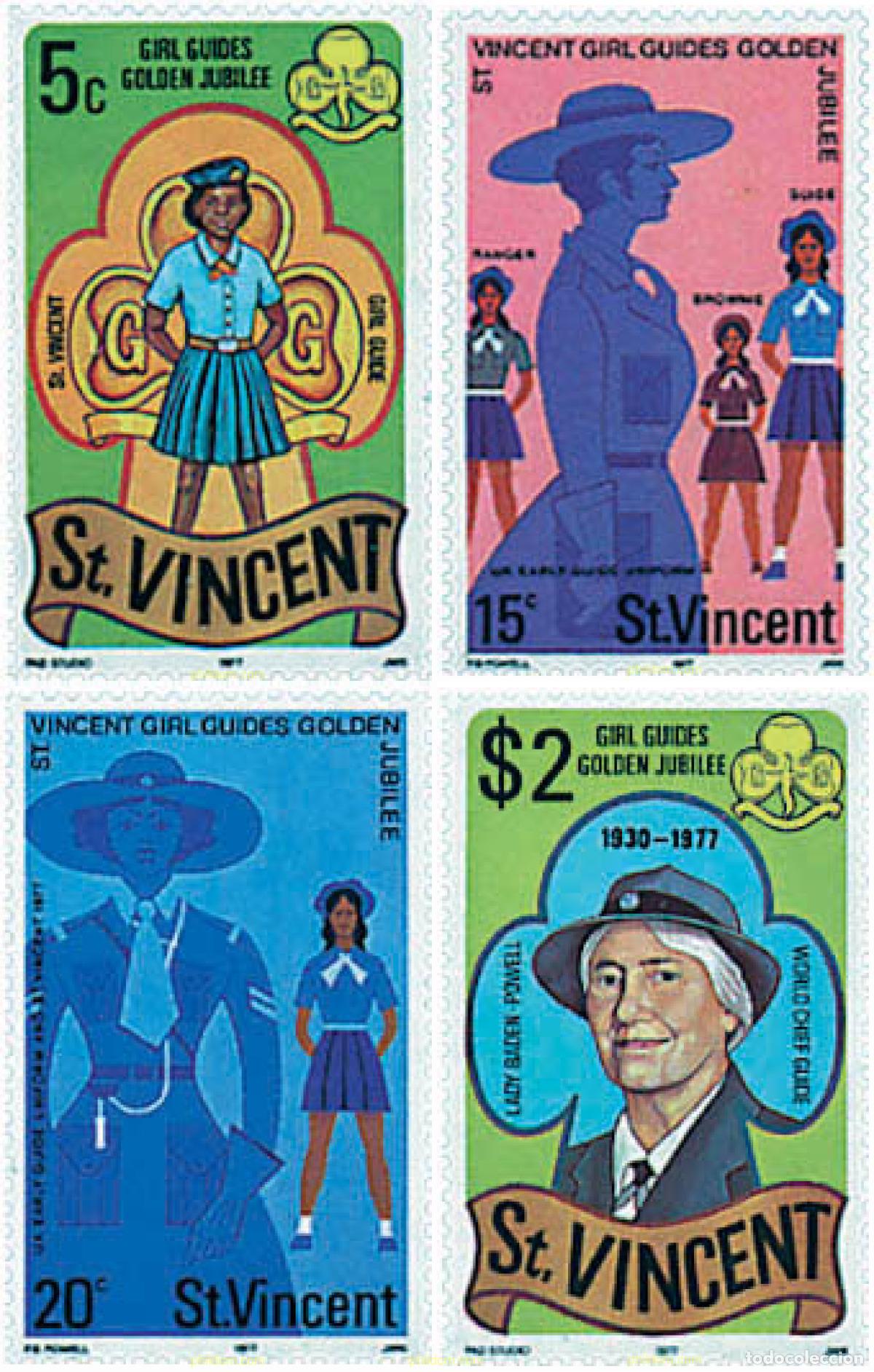 Stamps: 71845 MNH SAN VICENTE 1977 50 ANIVERSARIO DEL ESCULTISMO FEMENINO