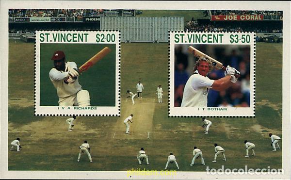 Timbres: 32004 MNH SAN VICENTE 1988 JUGADORES DE CRICKET