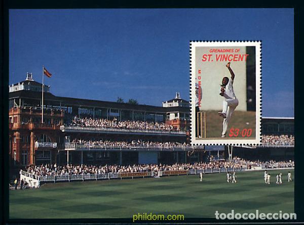 Sellos: 31959 MNH SAN VICENTE GRANADINAS 1988 JUGADORES DE CRICKET