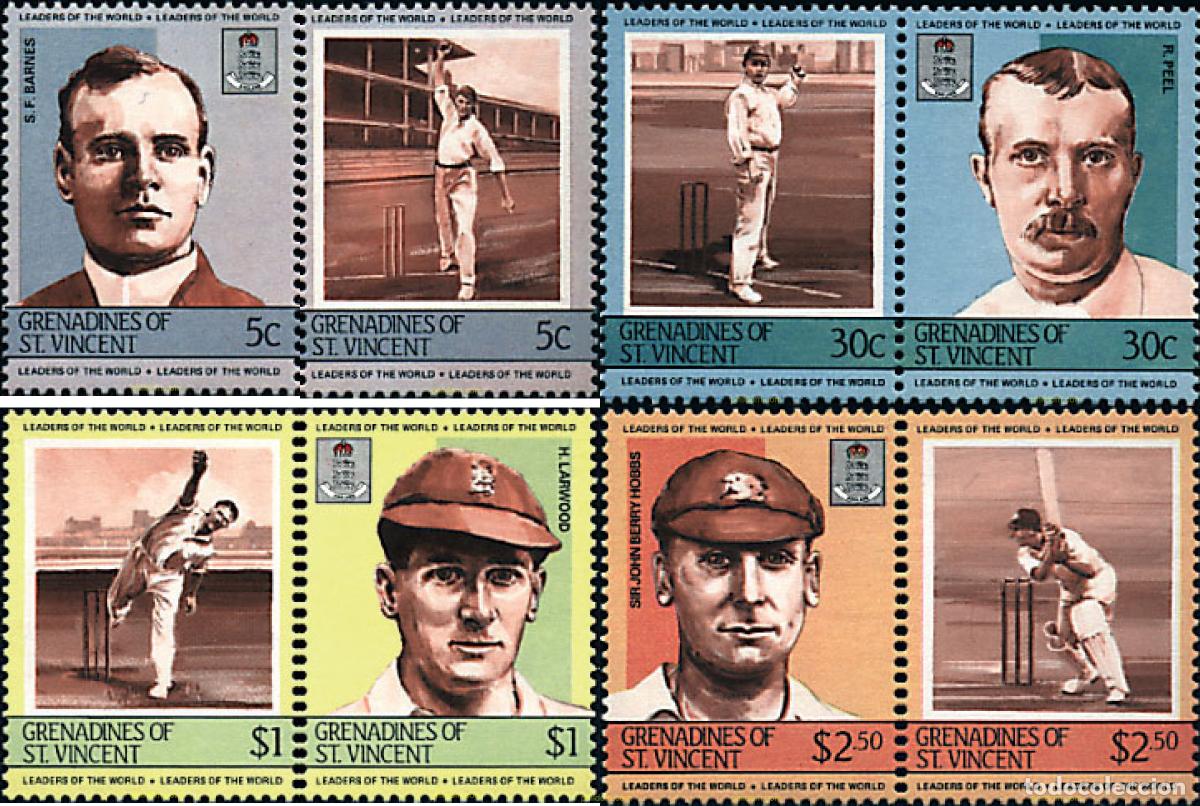 Selos: 72181 MNH SAN VICENTE GRANADINAS 1984 JUGADORES DE CRICKET