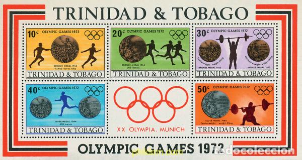 Sellos: 54312 MNH TRINIDAD Y TOBAGO 1972 20 JUEGOS OLIMPICOS VERANO MUNICH 1972