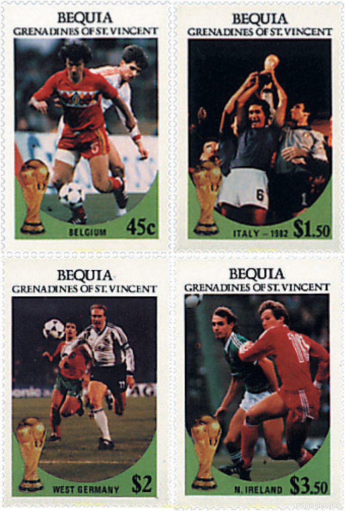Sellos: 354210 MNH SAN VICENTE GRANADINAS. BEQUIA 1986 COPA DEL MUNDO DE FUTBOL. MEXICO-86