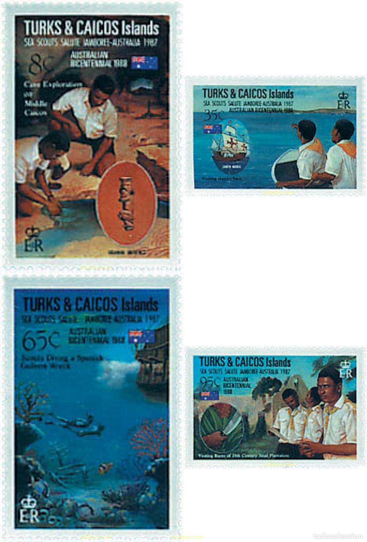 Sellos: 50354 MNH TURKS Y CAICOS 1988 16 JAMBOREE MUNDIAL EN AUSTRALIA