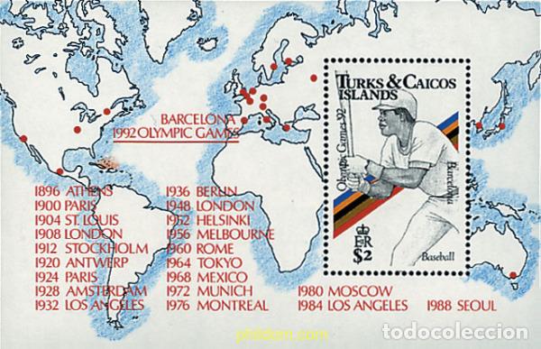 Sellos: 40130 MNH TURKS Y CAICOS 1991 25 JUEGOS OLIMPICOS VERANO BARCELONA 1992