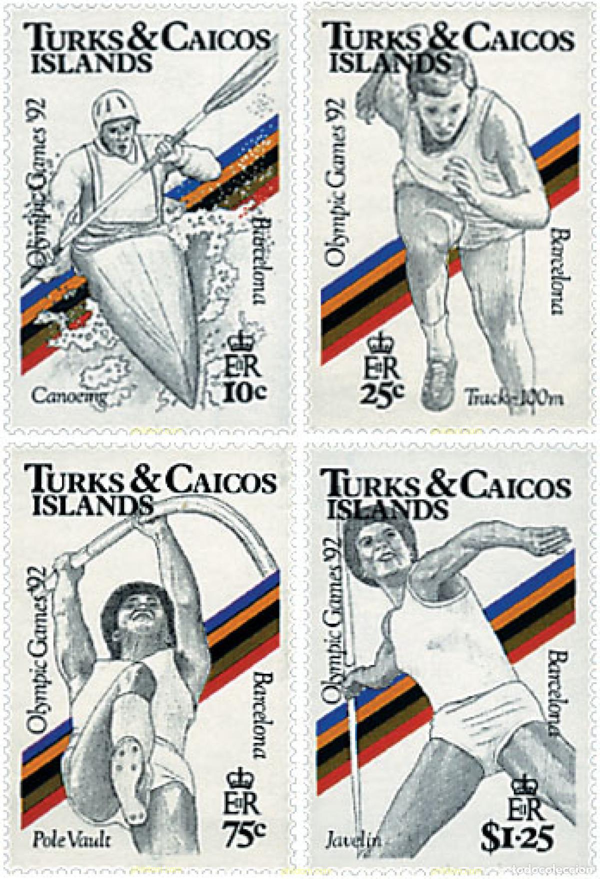 Sellos: 40129 MNH TURKS Y CAICOS 1991 25 JUEGOS OLIMPICOS VERANO BARCELONA 1992