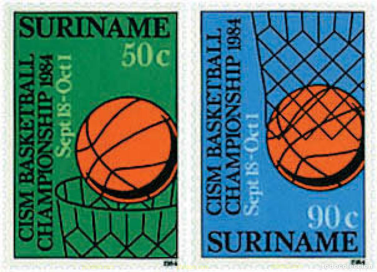 Sellos: 52884 MNH SURINAM 1984 CAMPEONATO MILITAR INTERNACIONAL DE BALONCESTO