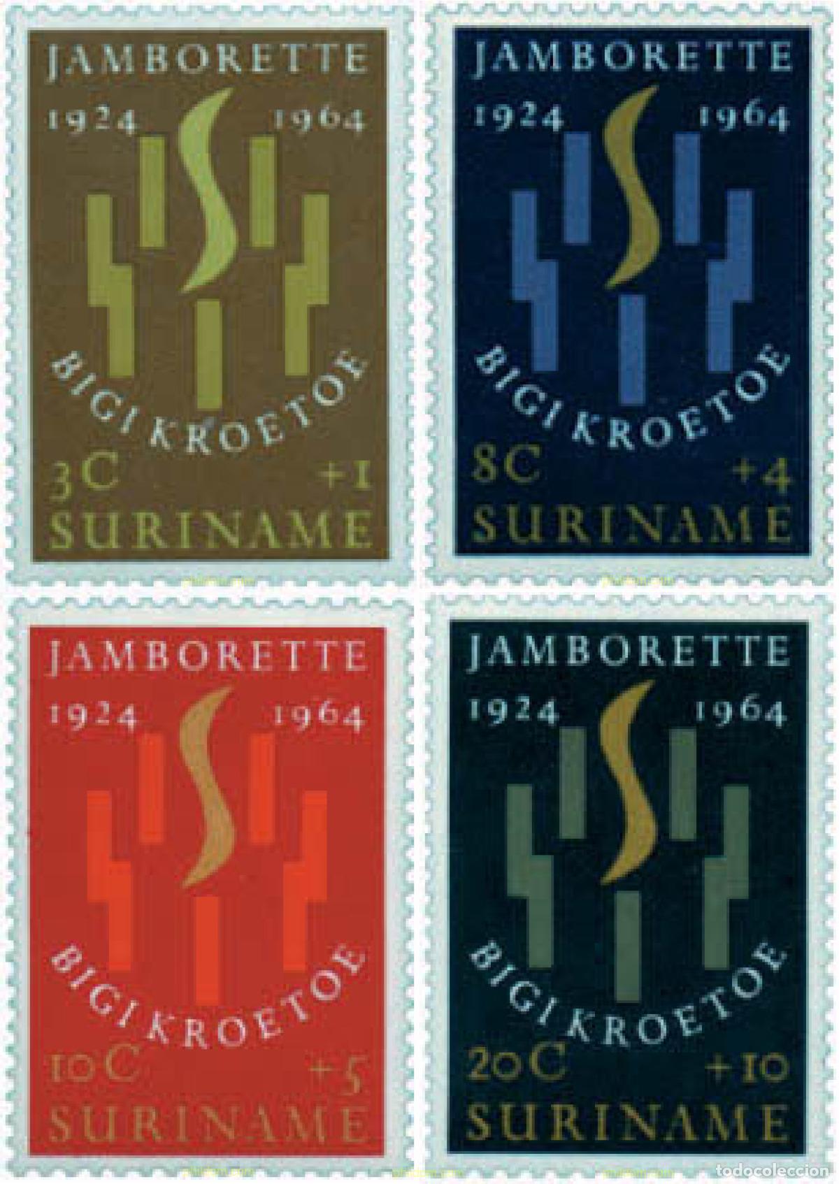 Sellos: 238874 HINGED SURINAM 1964 40 ANIVERSARIO DEL ESCULTISMO EN SURINAM