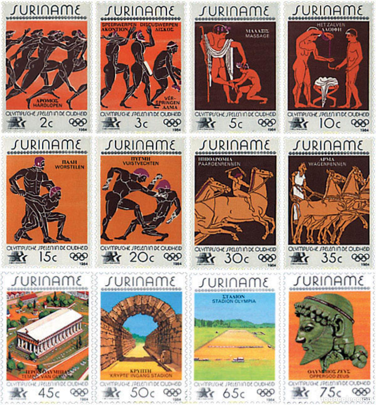 Sellos: 91257 MNH SURINAM 1984 23 JUEGOS OLIMPICOS VERANO LOS ANGELES 1984