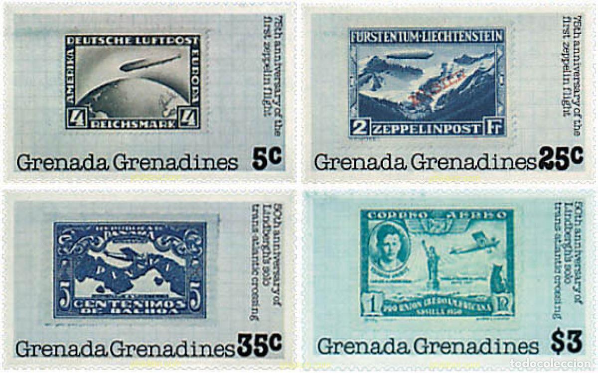 Stamps: 682242 MNH GRANADA GRANADINAS 1978 50 ANIVERSARIO DE LA TRAVESIA DEL ATLANTICO NORTE POR CHARLES LI