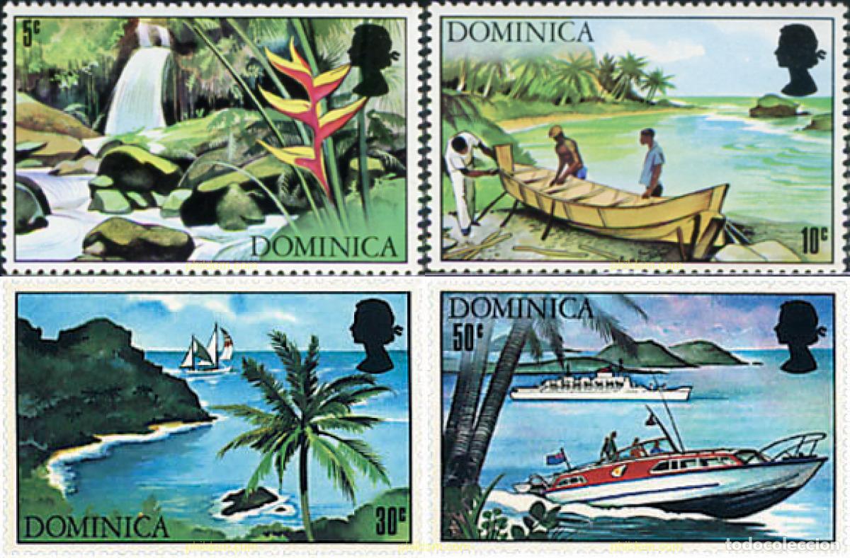 Sellos: 27141 MNH DOMINICA 1971 DEPORTES NAUTICOS