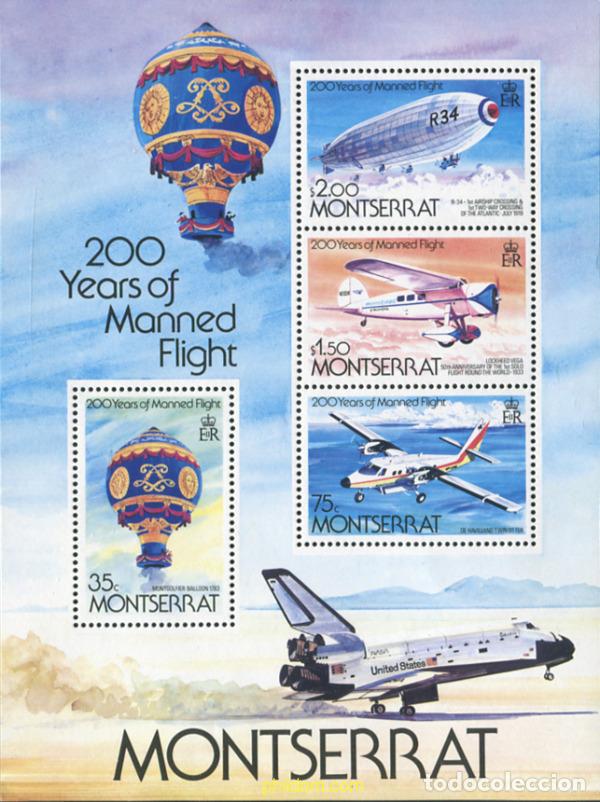 Sellos: 338170 MNH MONTSERRAT 1983 AERONAUTICA