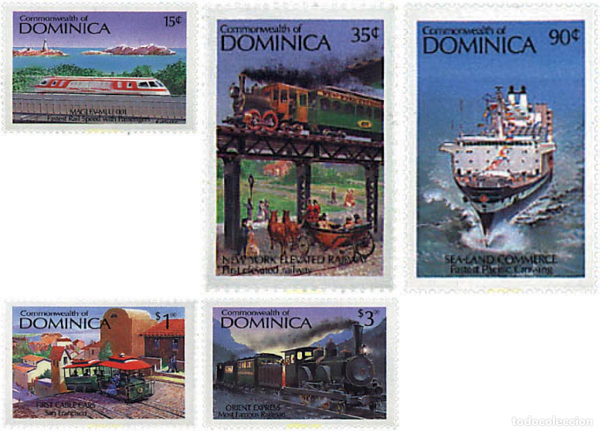 Sellos: 336637 MNH DOMINICA 1987 MEDIOS DE TRANSPORTE