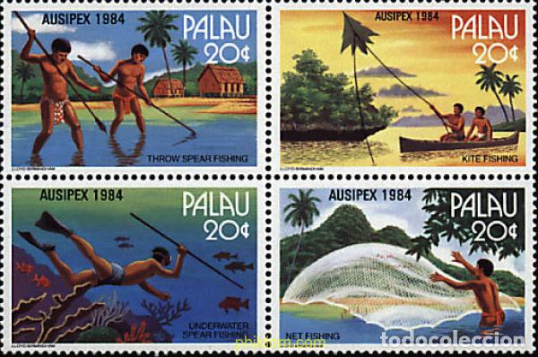 Sellos: 6839 MNH PALAU 1984 AUSIPEX 84. EXPOSICION FILATELICA INTERNACIONAL