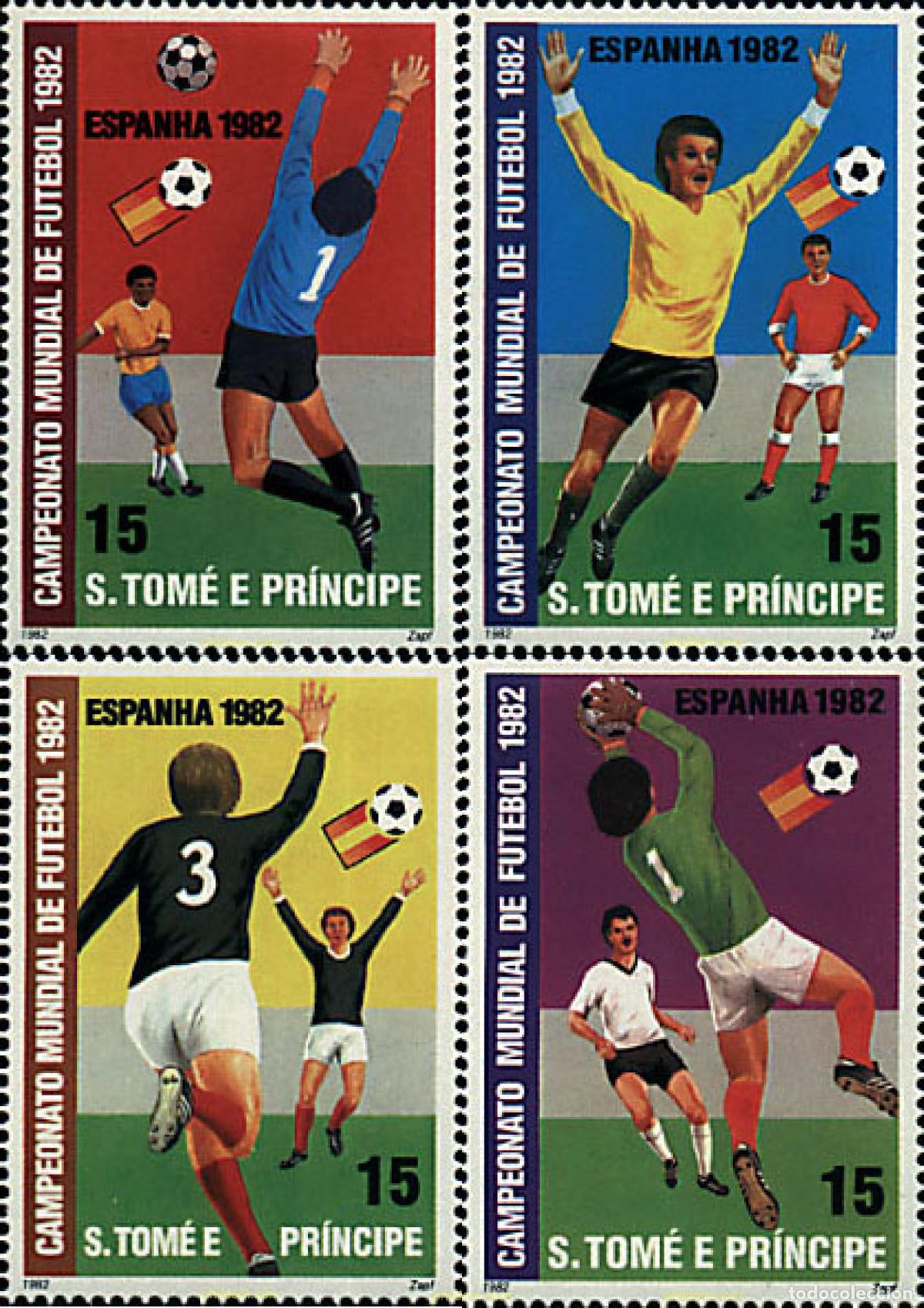 Sellos: 233102 MNH SANTO TOME Y PRINCIPE 1982 COPA DEL MUNDO DE FUTBOL. ESPANYA-82