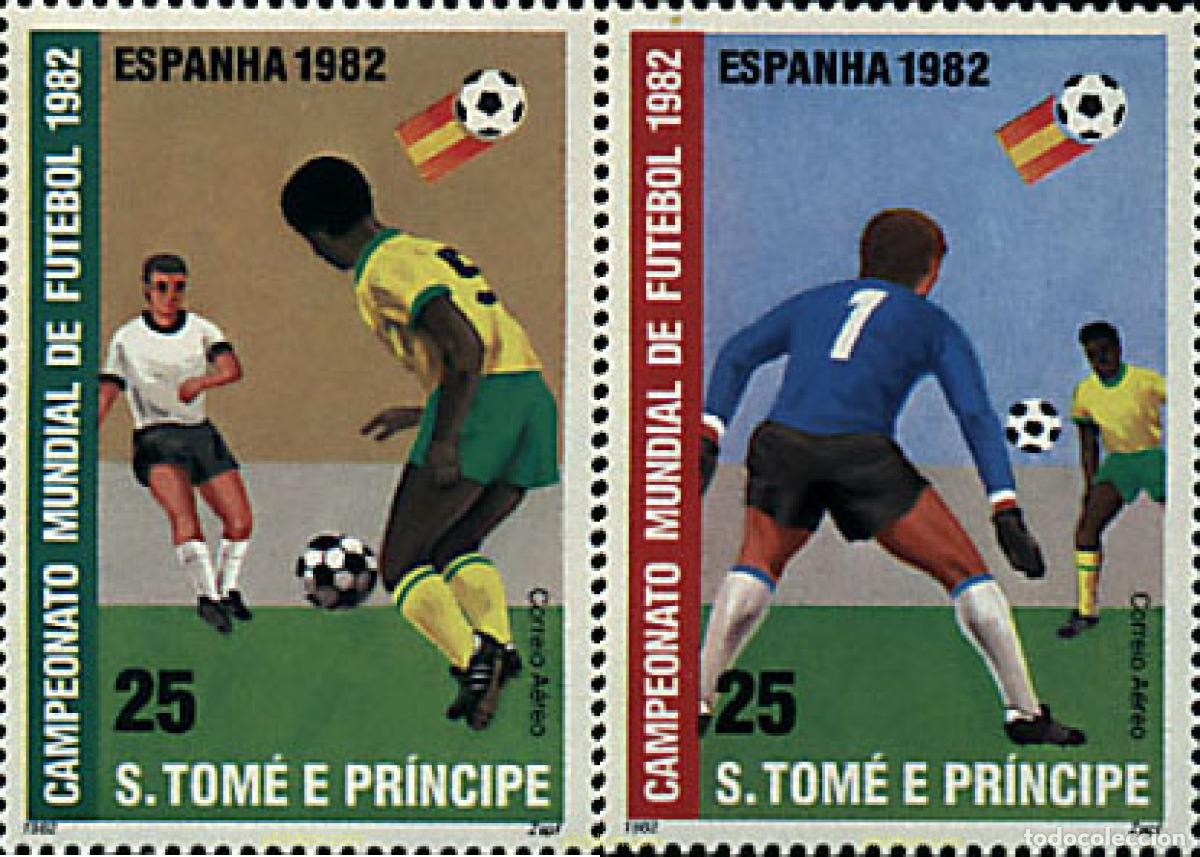 Sellos: 361100 MNH SANTO TOME Y PRINCIPE 1982 COPA DEL MUNDO DE FUTBOL. ESPANYA-82