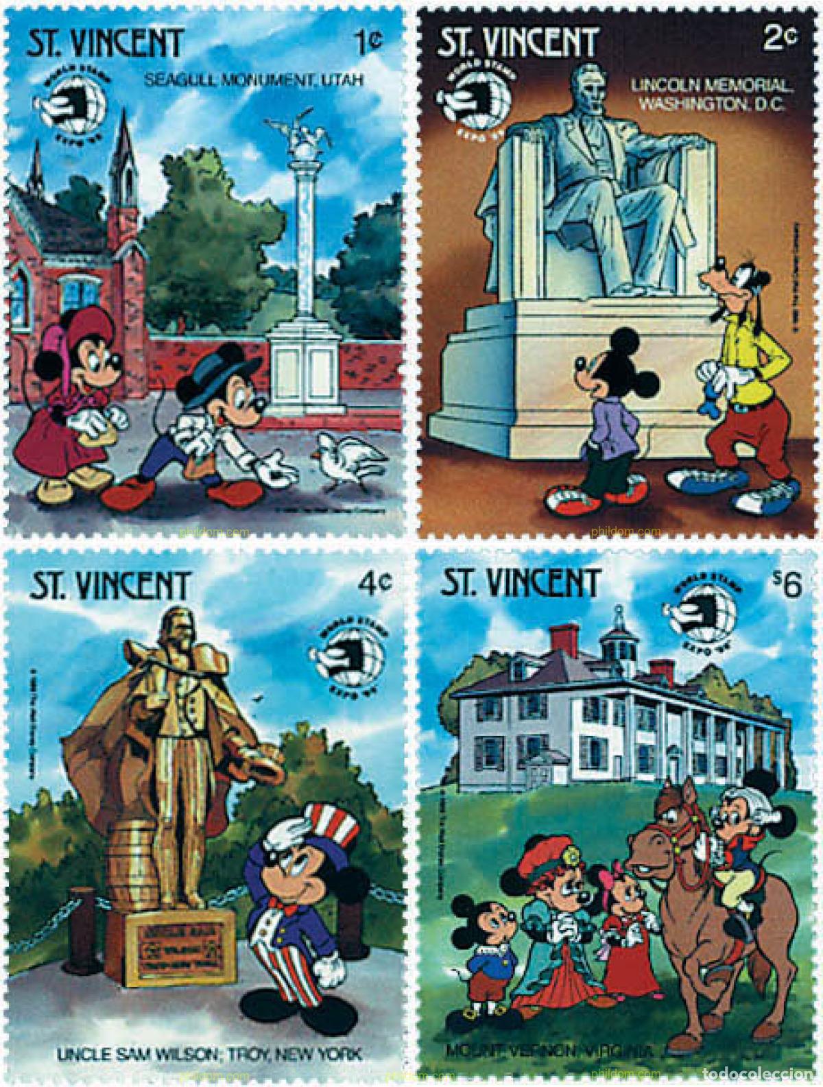Sellos: 360131 MNH SAN VICENTE 1989 EXPO 89. EXPOSICION UNIVERSAL DE WASHINGTON
