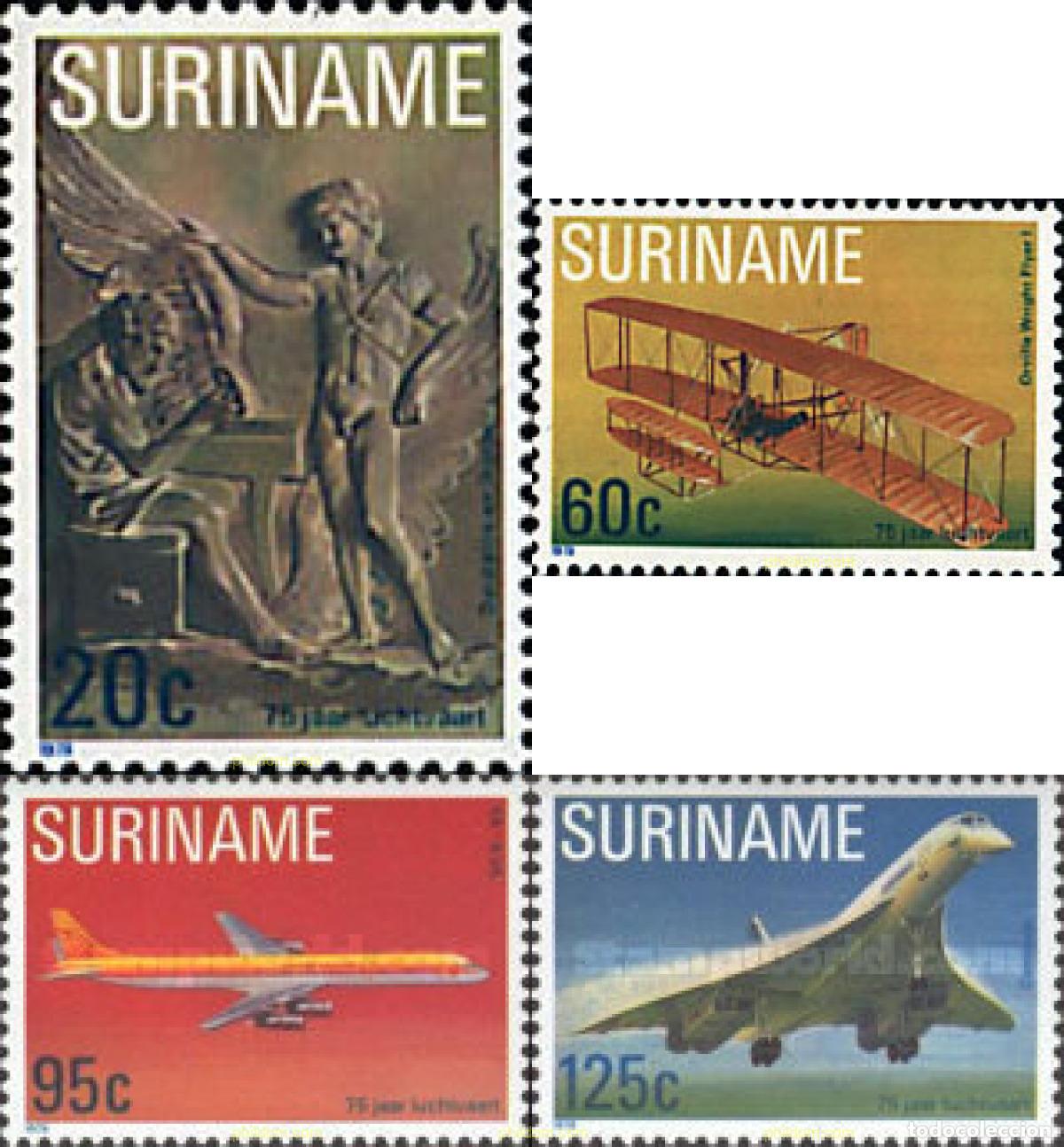 Sellos: 91224 MNH SURINAM 1978 HISTORIA DE LA AVIACION