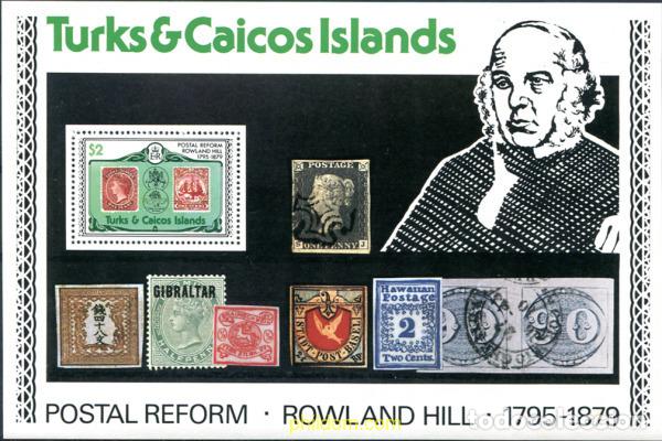 Sellos: 48350 MNH TURKS Y CAICOS 1979 CENTENARIO DE LA MUERTE DE SIR ROWLAND HILL