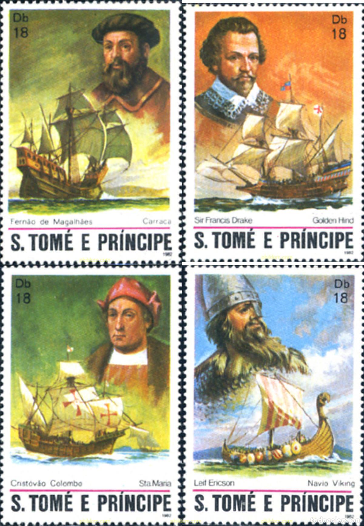 Sellos: 367036 MNH SANTO TOME Y PRINCIPE 1982 EXPLORADORES Y NAVEGANTES