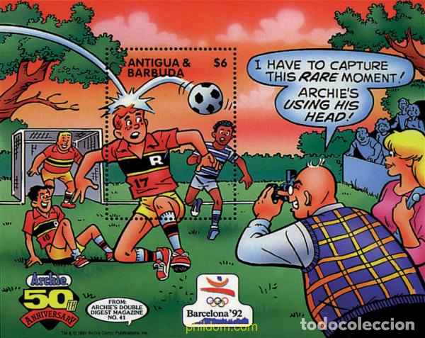 Sellos: 258001 MNH ANTIGUA Y BARBUDA 1991 25 JUEGOS OLIMPICOS VERANO BARCELONA 1992