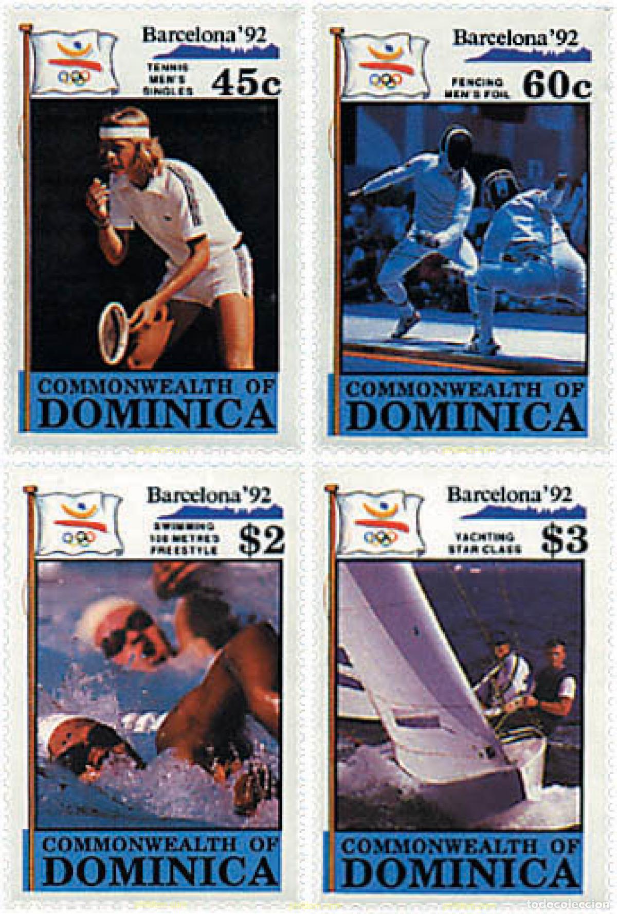 Sellos: 48033 MNH DOMINICA 1990 25 JUEGOS OLIMPICOS VERANO BARCELONA 1992
