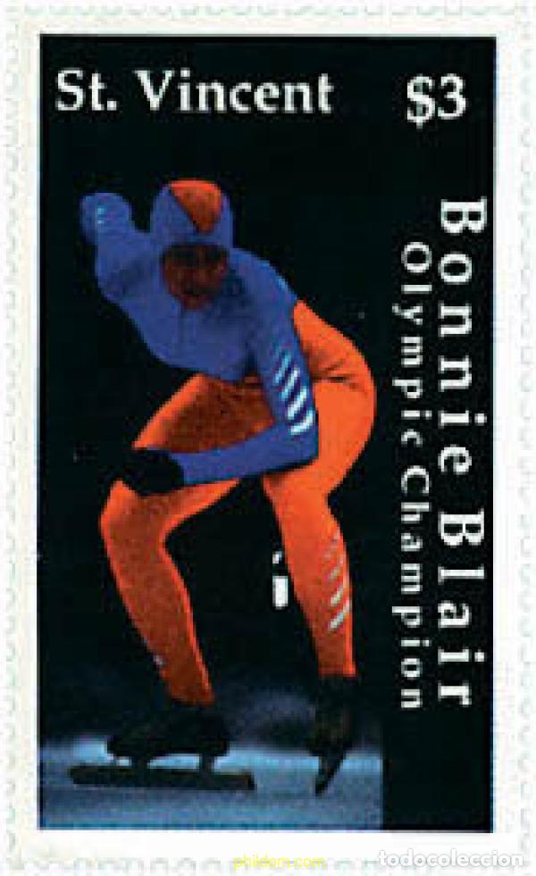 Sellos: 72743 MNH SAN VICENTE 1992 18 JUEGOS OLIMPICOS INVIERNO CALGARY 1988 - ALBERTVILLE 1992 - BONNIE BL