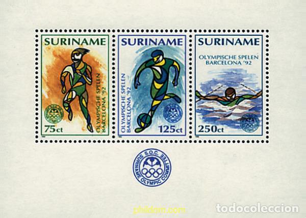 Sellos: 91262 MNH SURINAM 1992 25 JUEGOS OLIMPICOS VERANO BARCELONA 1992