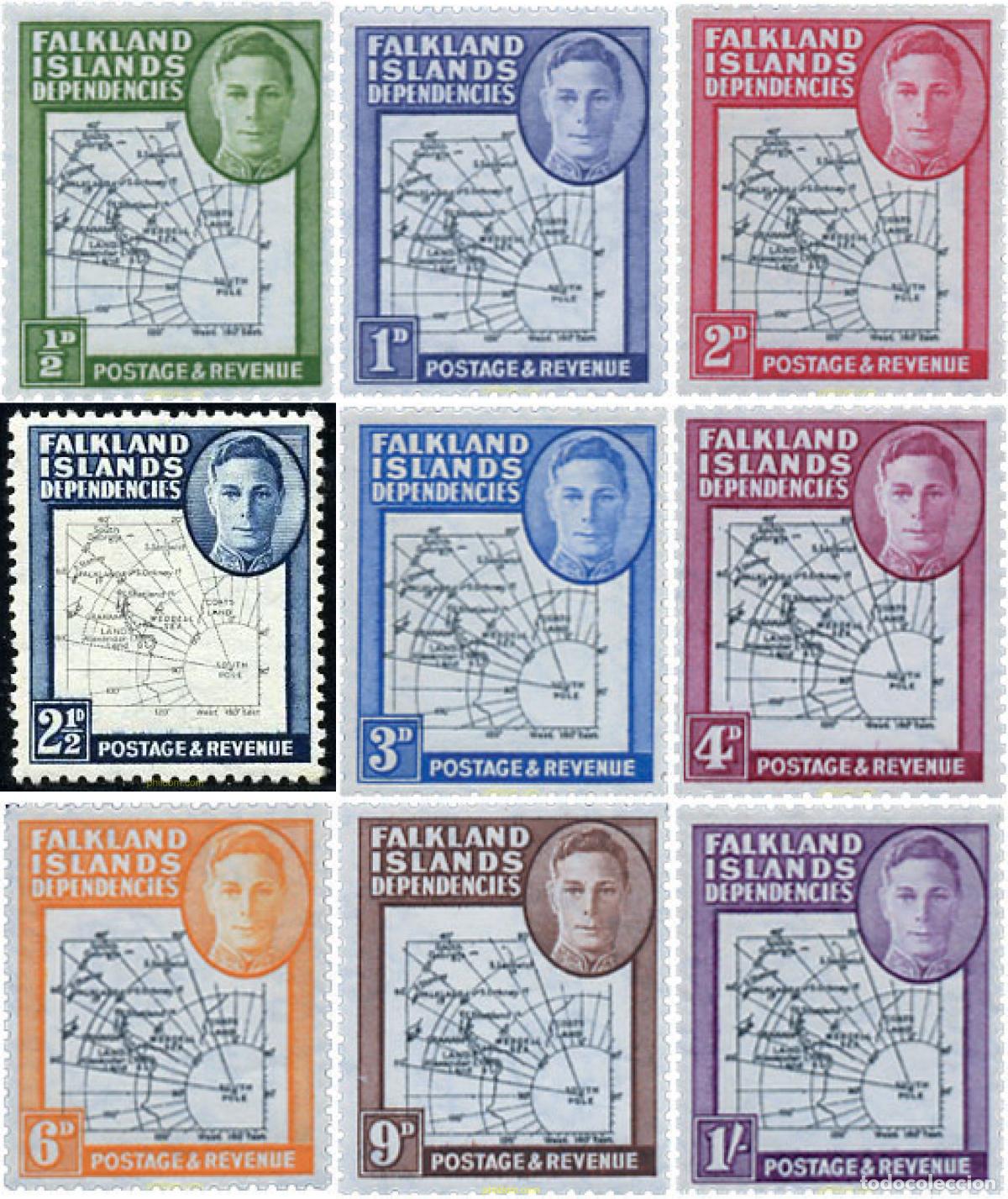 Sellos: 214888 MNH FALKLAND. Dependencias 1946 MAPA DE LAS ISLAS FALKLAND