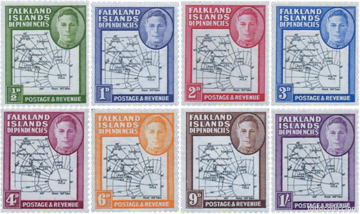 Sellos: 367421 MNH FALKLAND. Dependencias 1946 MAPA DE LAS ISLAS FALKLAND
