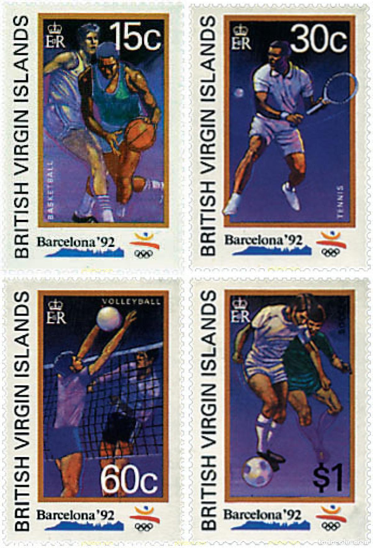 Sellos: 51867 MNH VIRGENES BRITANICAS Islas 1992 25 JUEGOS OLIMPICOS VERANO BARCELONA 1992