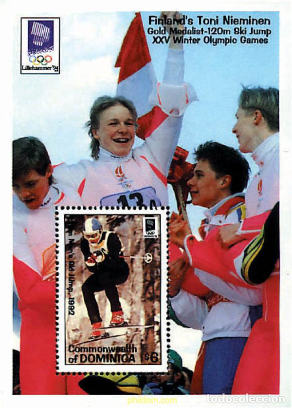 Sellos: 73636 MNH DOMINICA 1993 17 JUEGOS OLIMPICOS INVIERNO LILLEHAMMER 1994