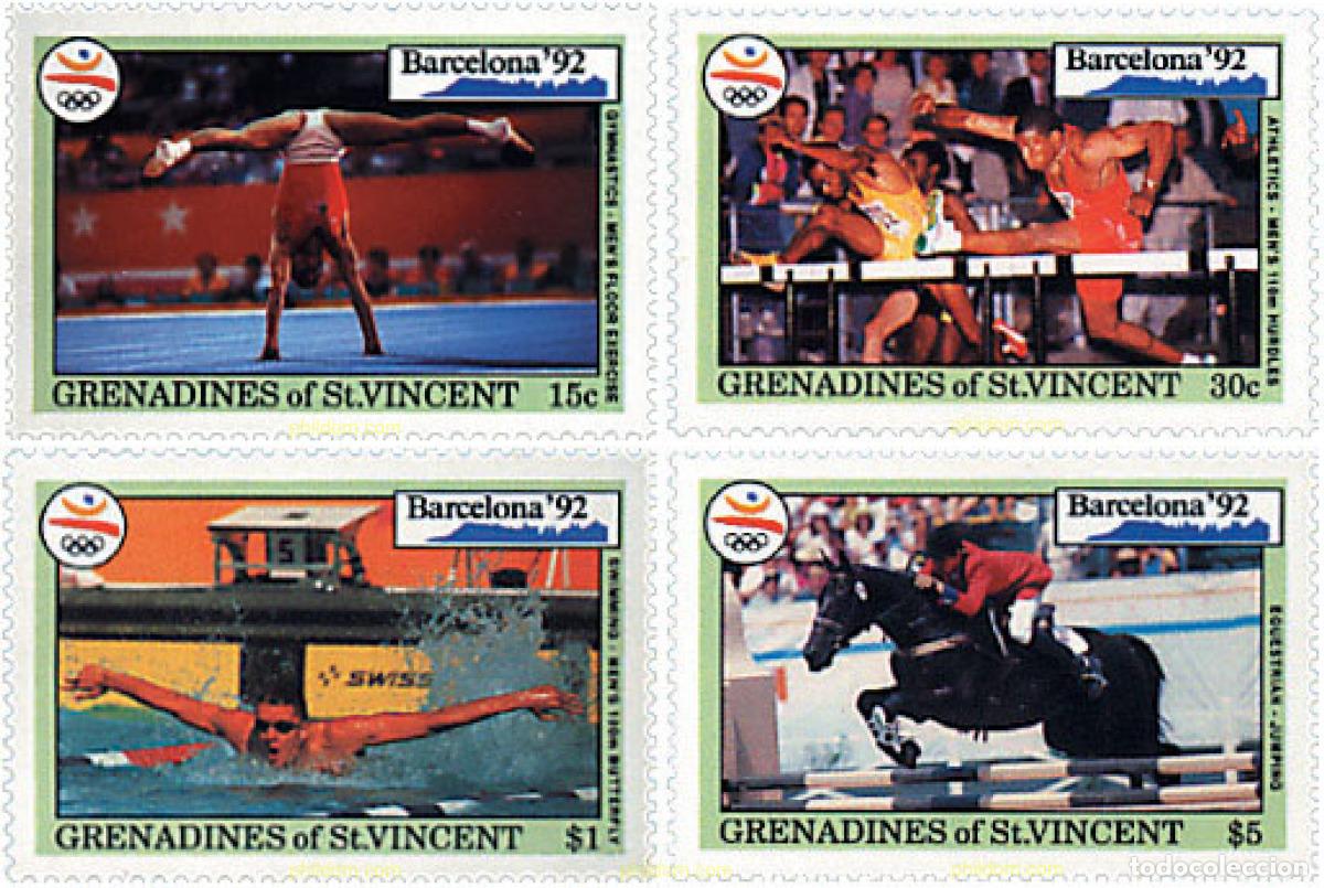 Sellos: 320482 MNH SAN VICENTE GRANADINAS 1992 25 JUEGOS OLIMPICOS VERANO BARCELONA 1992 - 16 JUEGOS OLIMPI