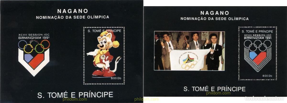 Timbres: 233527 MNH SANTO TOME Y PRINCIPE 1992 SESION DEL COMITE OLIMPICO INTERNACIONAL EN BIRMINGHAM