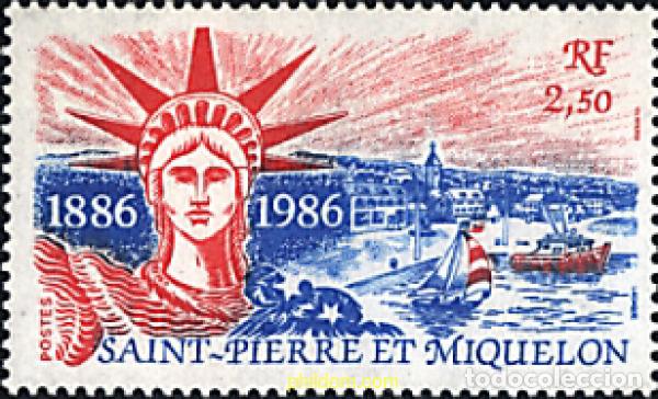 Sellos: 28067 MNH SAN PEDRO Y MIQUELON 1986 CENTENARIO DE LA ESTATUA DE LA LIBERTAD
