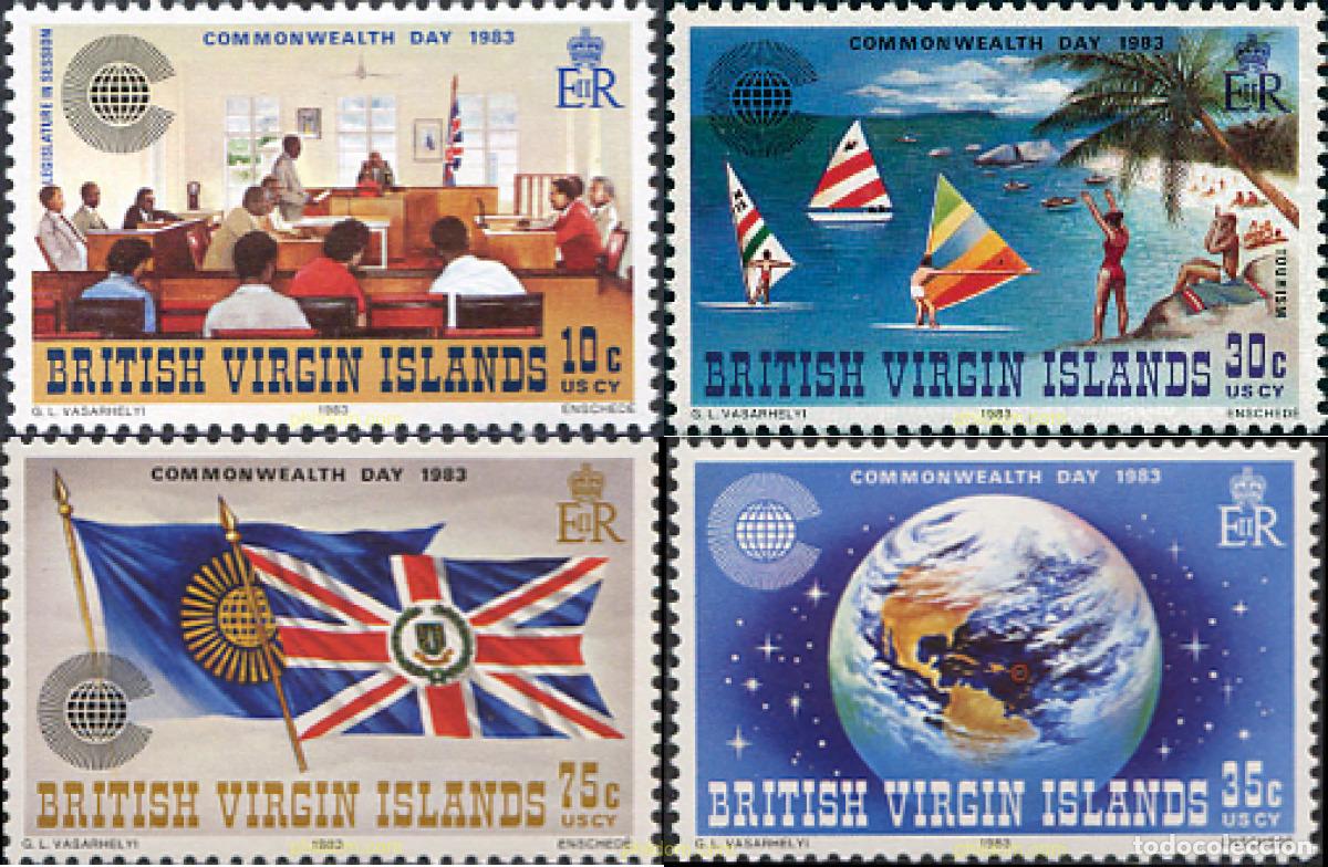 Sellos: 36351 MNH VIRGENES BRITANICAS Islas 1983 DIA DE LA COMMONWEALTH