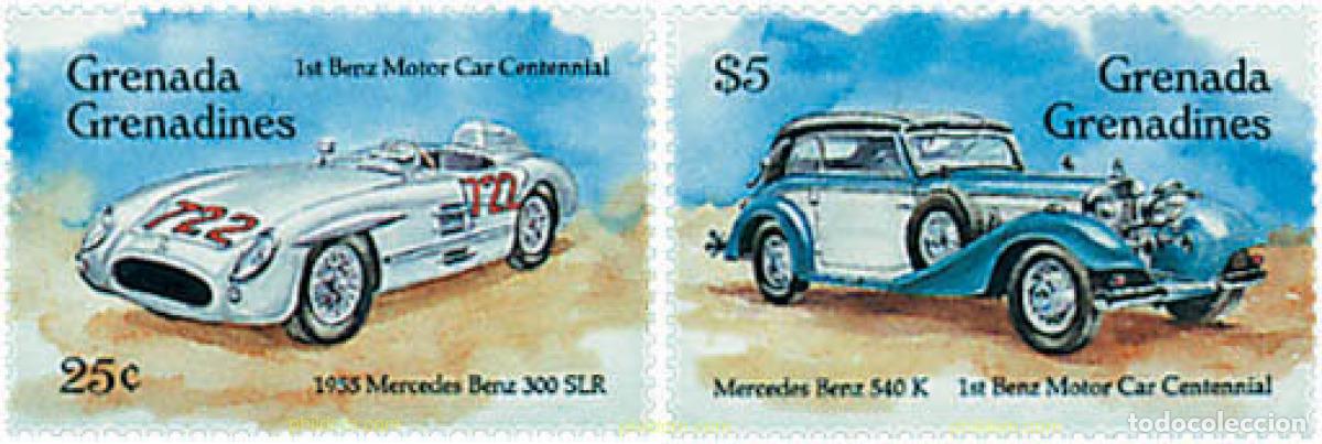 Sellos: 320221 MNH GRANADA GRANADINAS 1993 CENTENARIO DE MERCEDES BENZ Y DE FORD