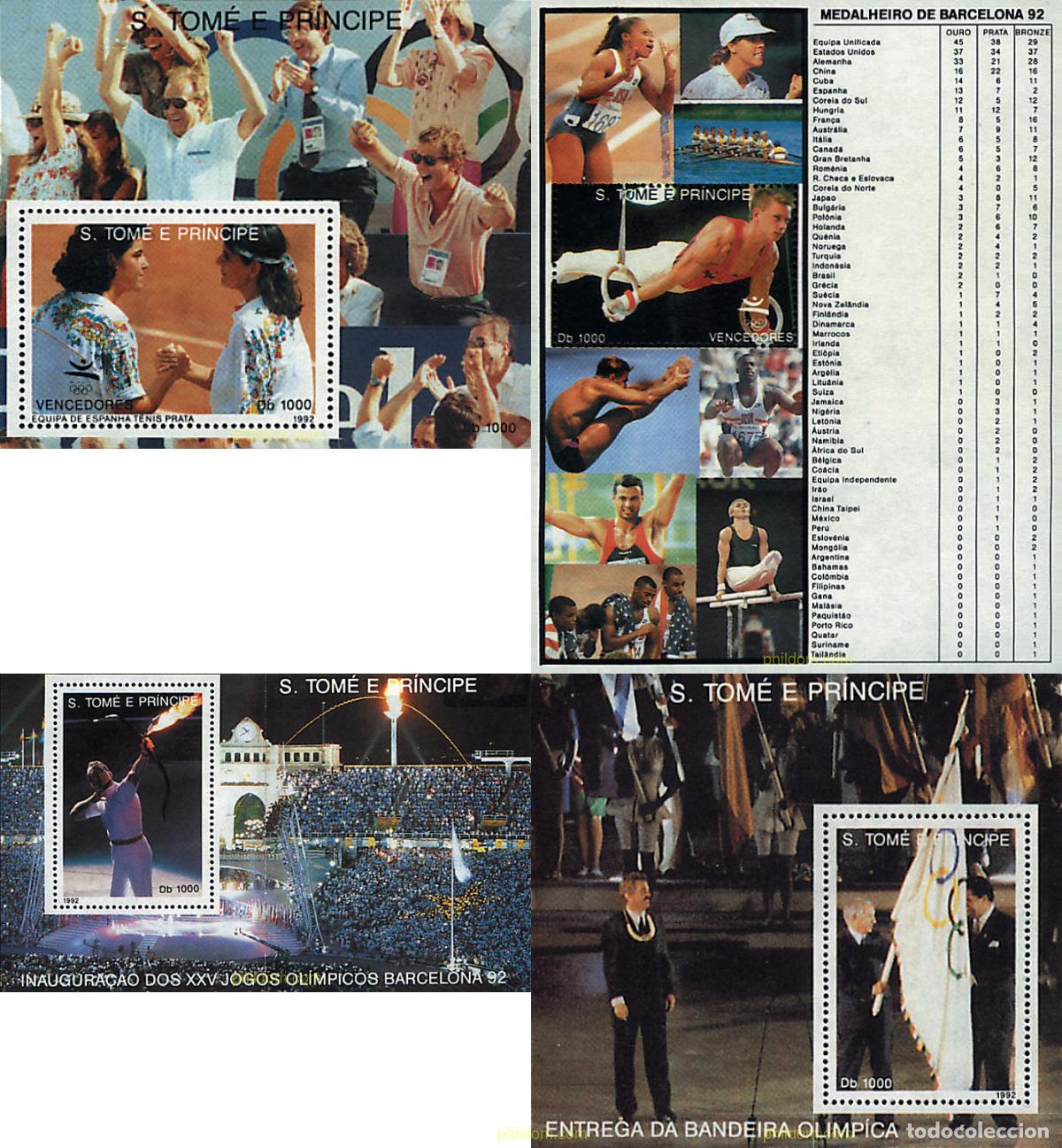 Sellos: 242573 MNH SANTO TOME Y PRINCIPE 1992 25 JUEGOS OLIMPICOS VERANO BARCELONA 1992