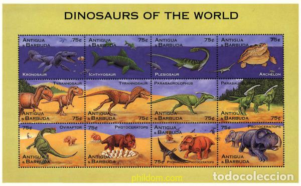 Stamps: 281878 MNH ANTIGUA Y BARBUDA 1995 DINOSAURIOS DEL MUNDO