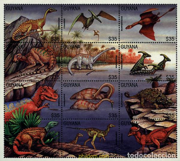 Sellos: 312007 MNH GUYANA 1996 FAUNA PREHISTORICA DE AFRICA