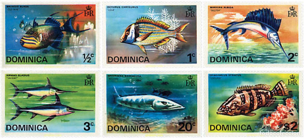 Sellos: 75842 MNH DOMINICA 1975 PECES